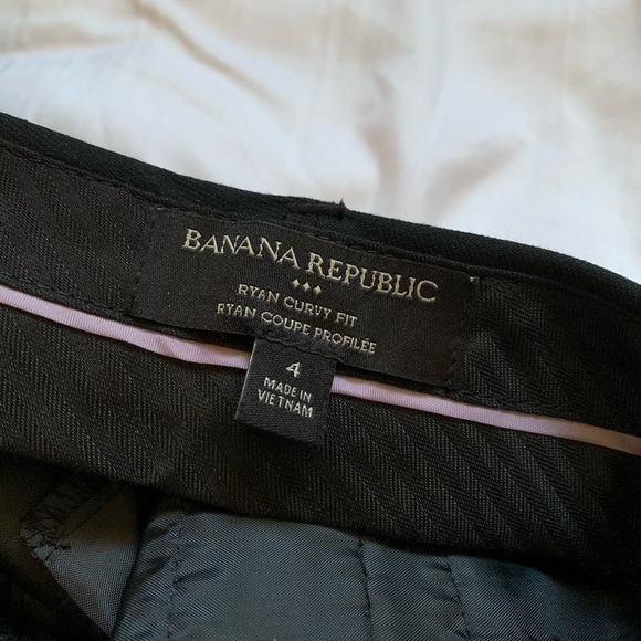 Banana Republic Slim Black Ankle Length Dress Pant - Picture 7 of 8